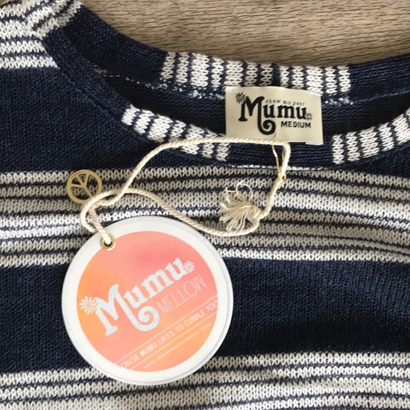 BNWT Show Me Your Mumu navy striped Sweater Sz M - Picture 2 of 3